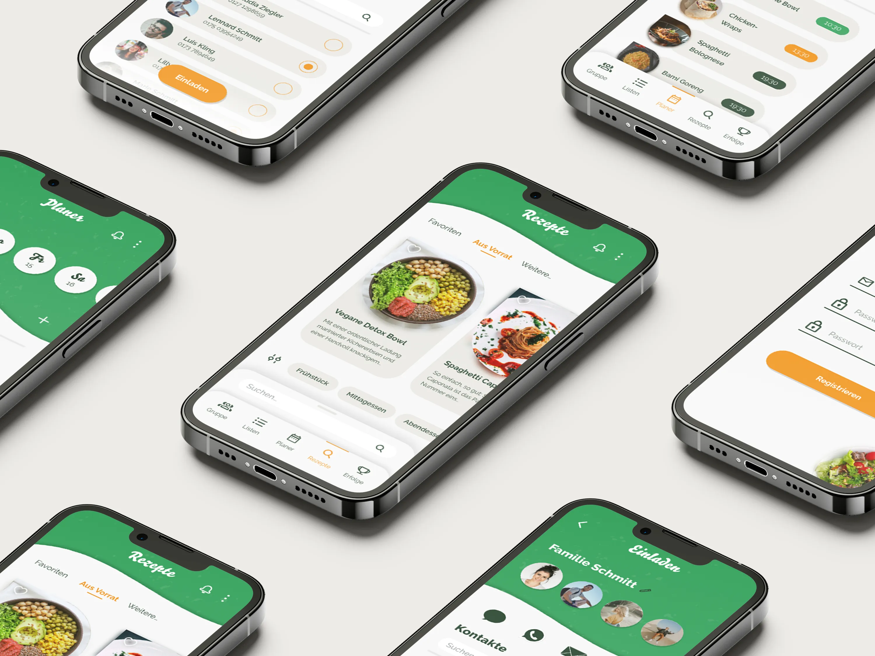 Pantry Rezepte Screen Mockup 