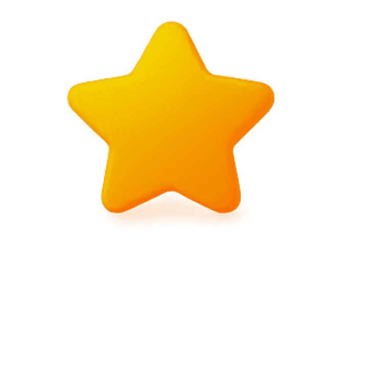 Animated yellow star on black background