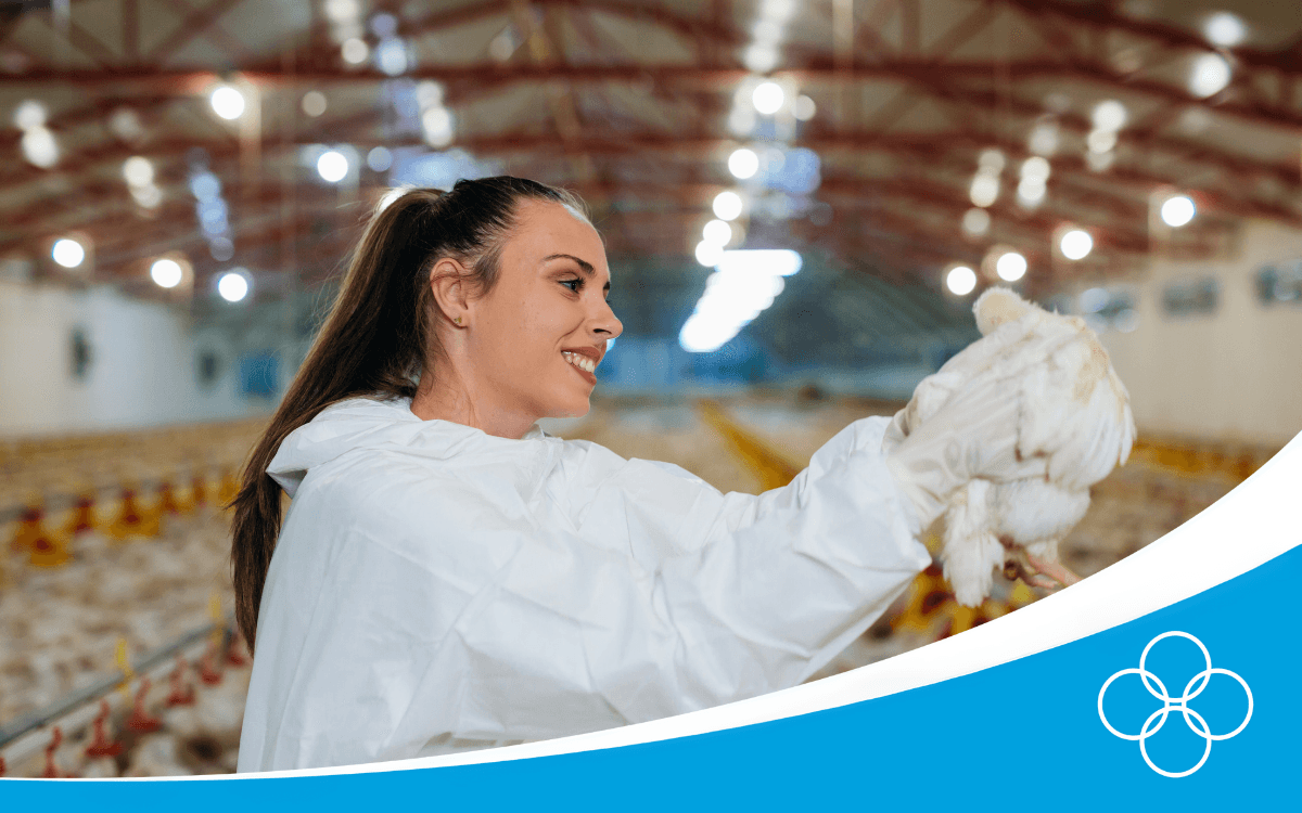 Champrix advisor holding a broiler