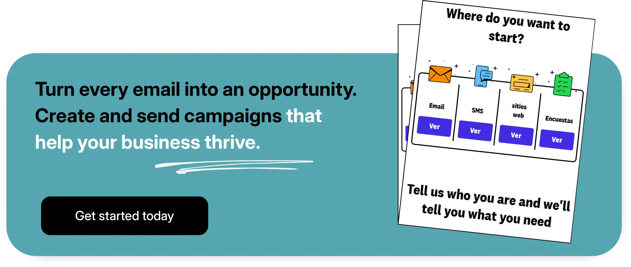 CTA - Sign up free to create email campaigns that help business thrive