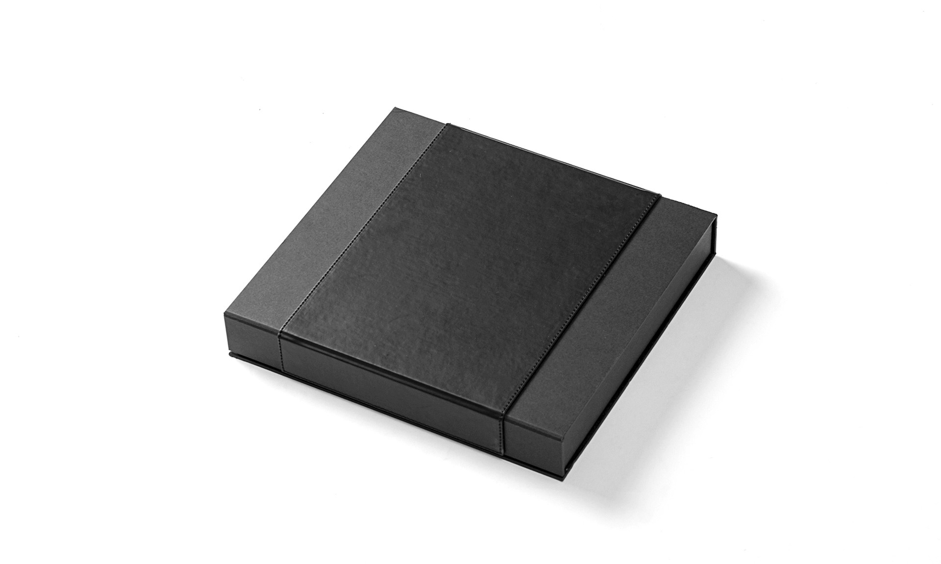 High-end executive card presentation box with customizable leather finish