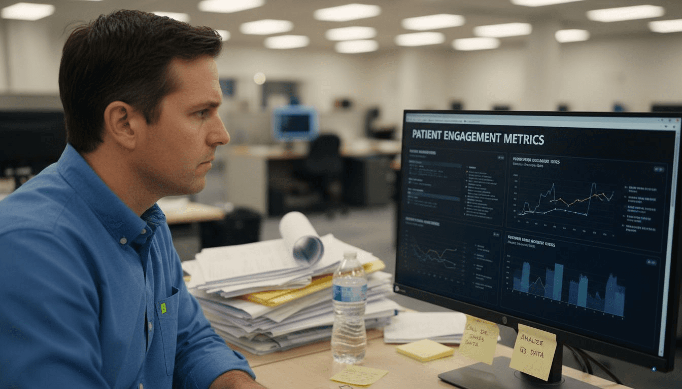 Healthcare analyst monitors engagement metrics