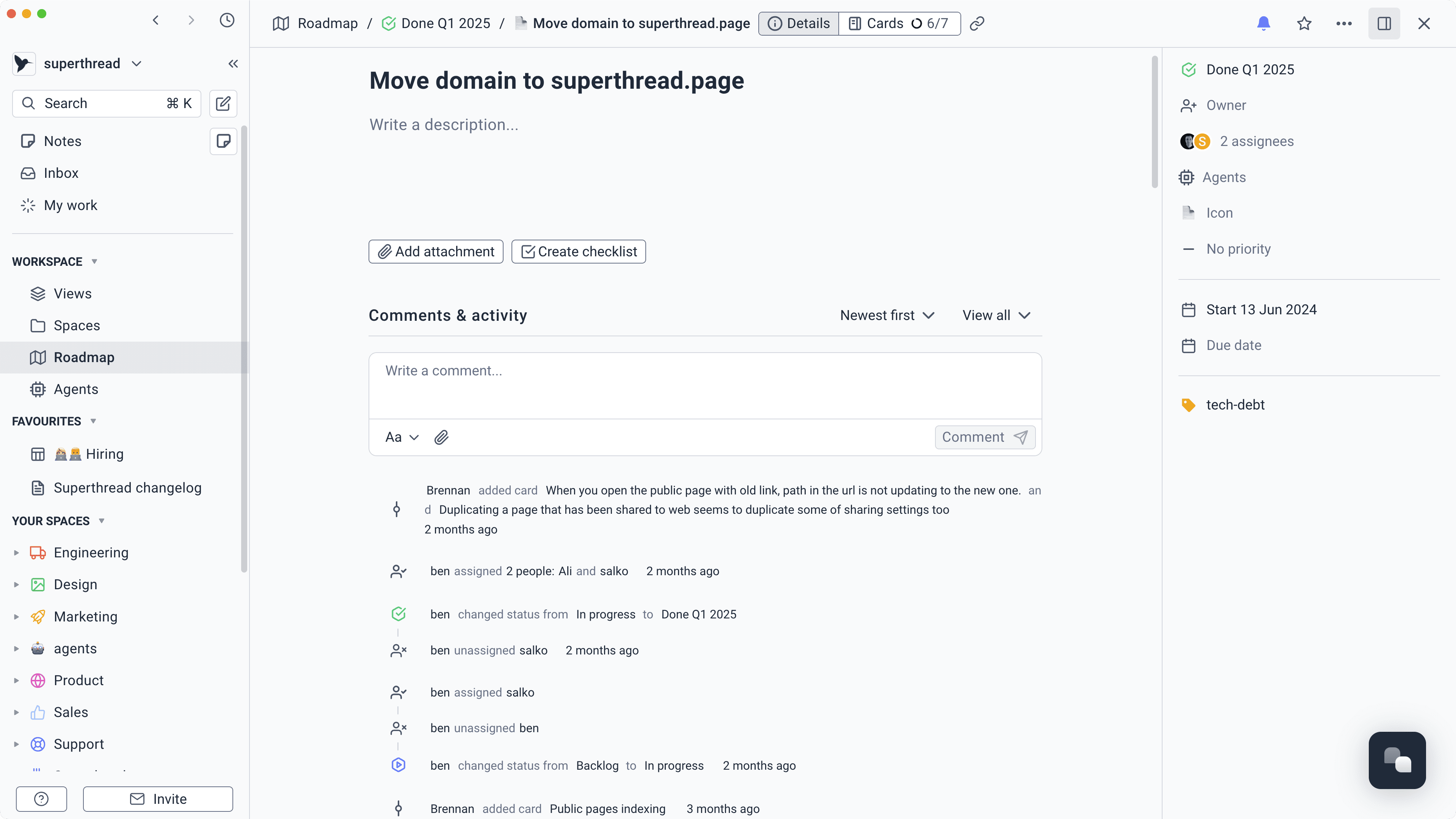Superthread powerful Gantt chart / timeline view.