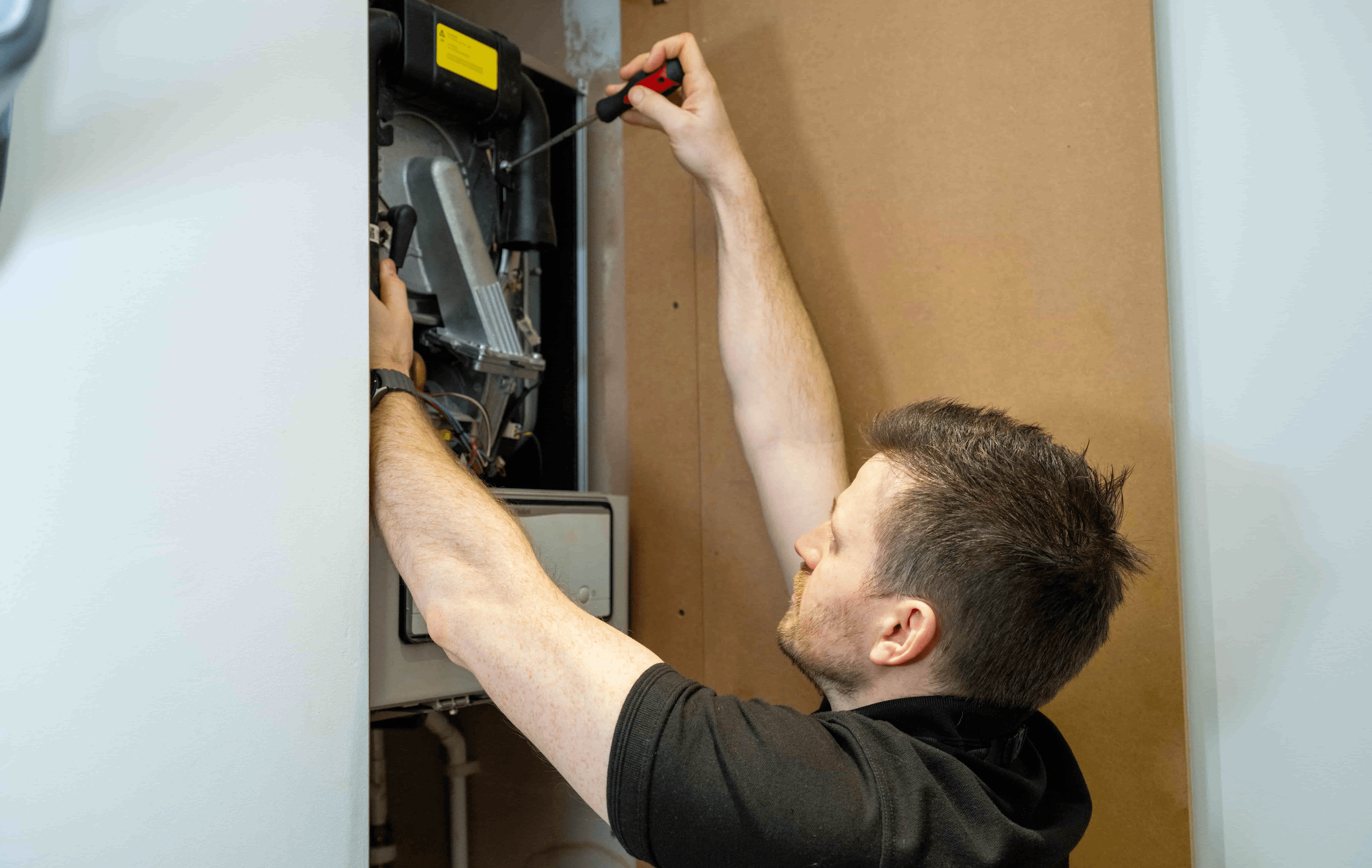 boiler installation in north london being carried out by a gas safe registered engineer