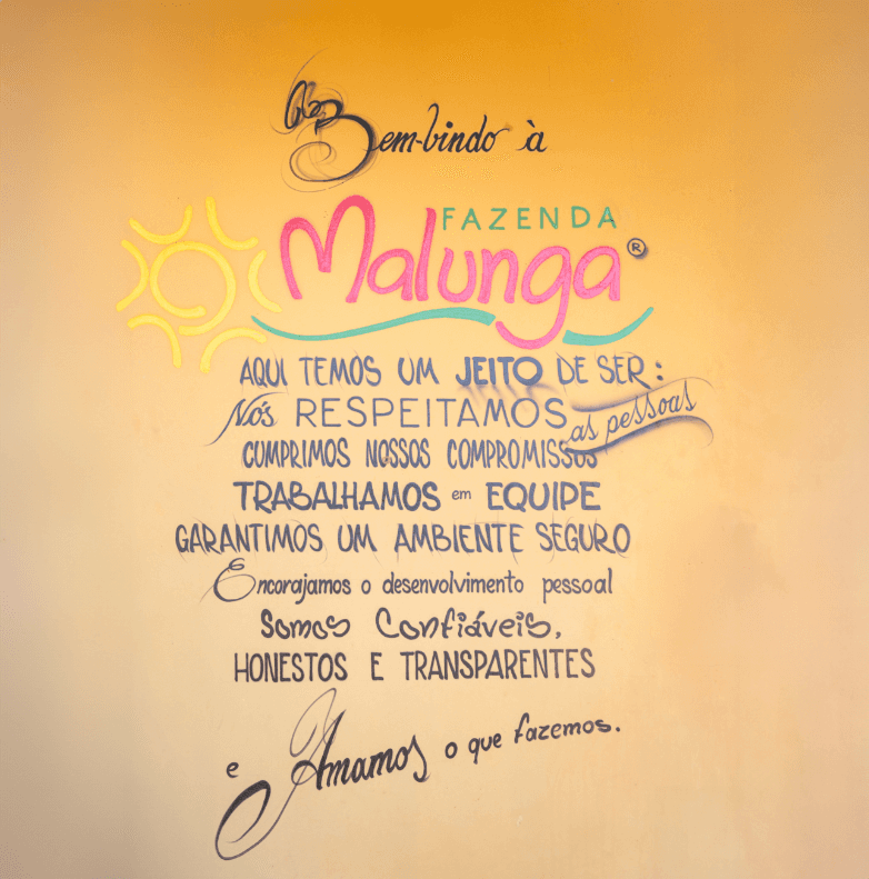 Foto do mural da Fazenda Malunga