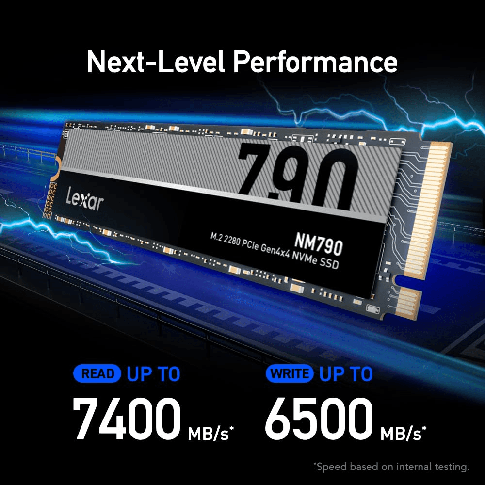 Lexar NM790 | 1 TB | 7,400 MB/s Read | 6,500 MB/s Write, The Top Budget SSD for Gaming  