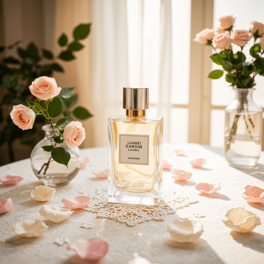 product photography of perfume bottle