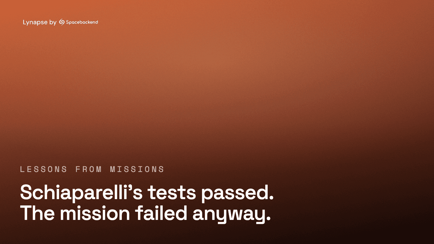Schiaparelli's tests passed. The mission failed anyway
