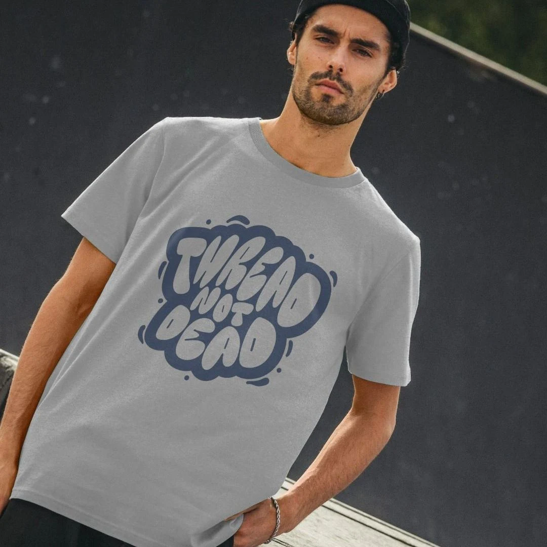 Man wearing Thread not Dead T-shirt