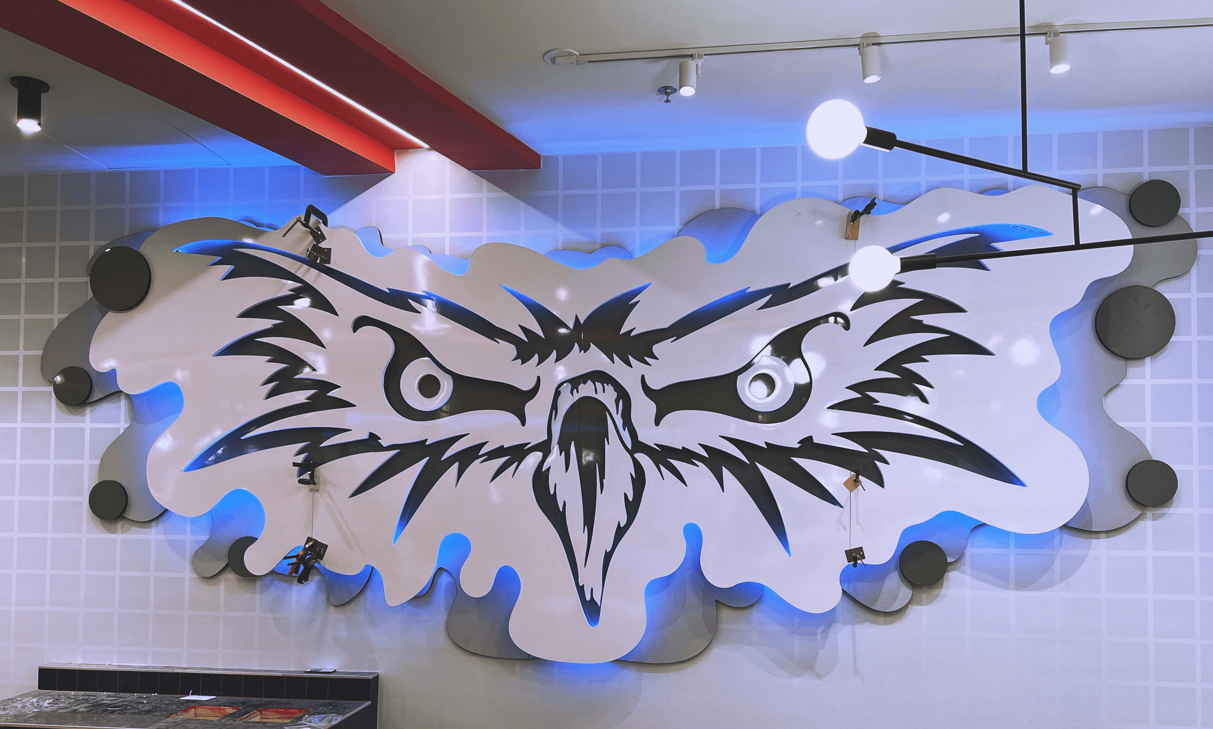 Nighthawk Eyes Sculpture