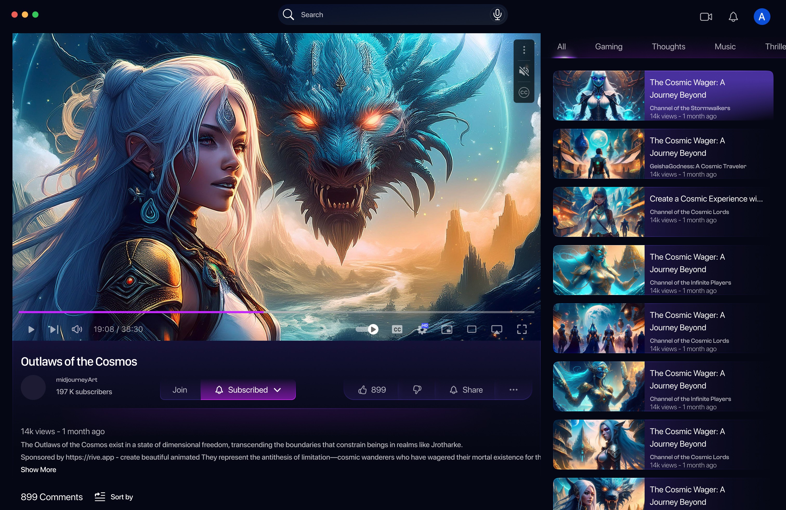 Cyber-Goth Anime Interface