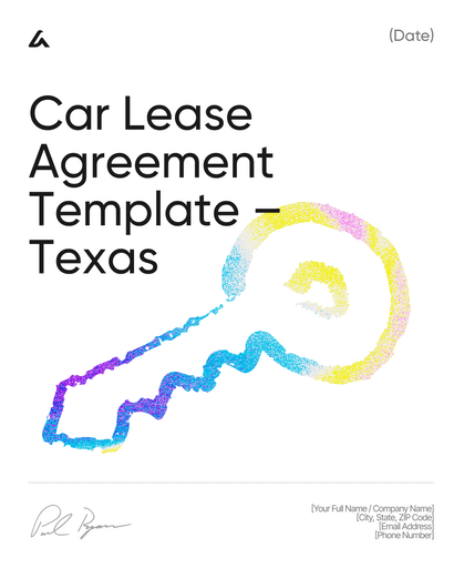 Car Lease Agreement Template – Texas