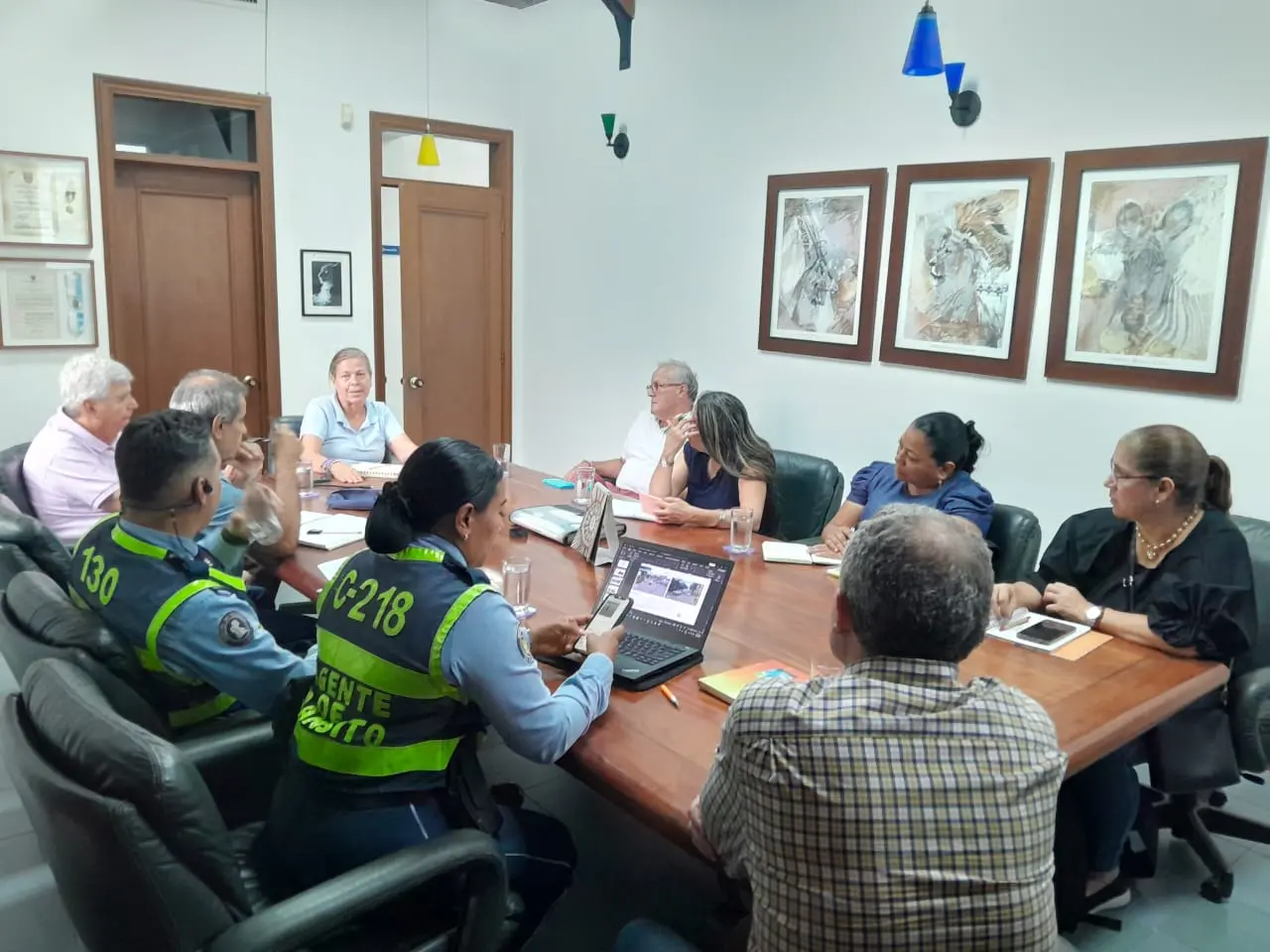 Coach explaining something to an athlete