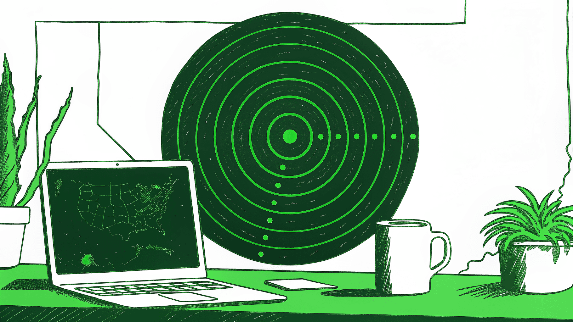 Single search pulse radiating across all 50 US states on Sparrow's unclaimed money platform