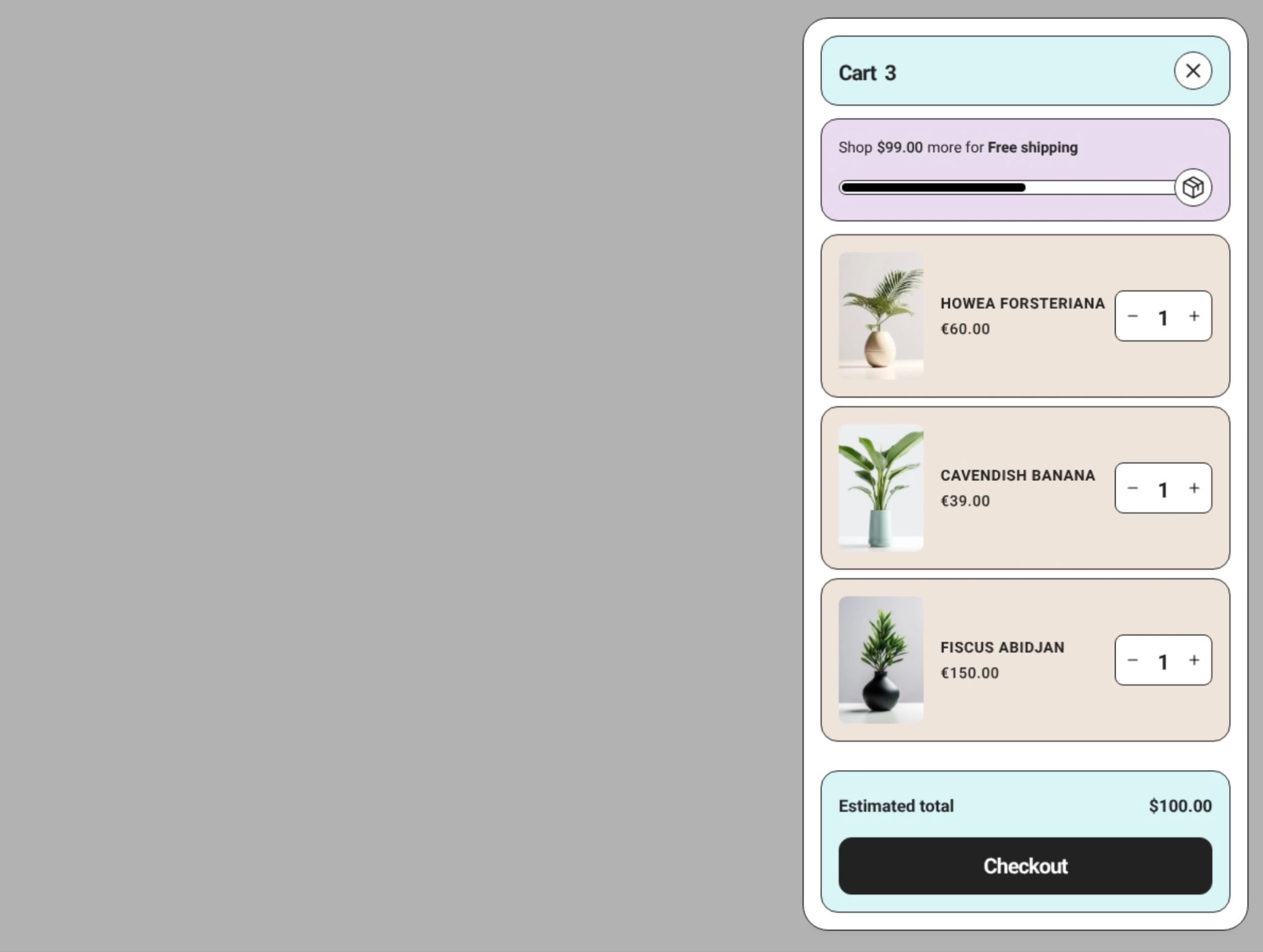 free shipping progress bar example
