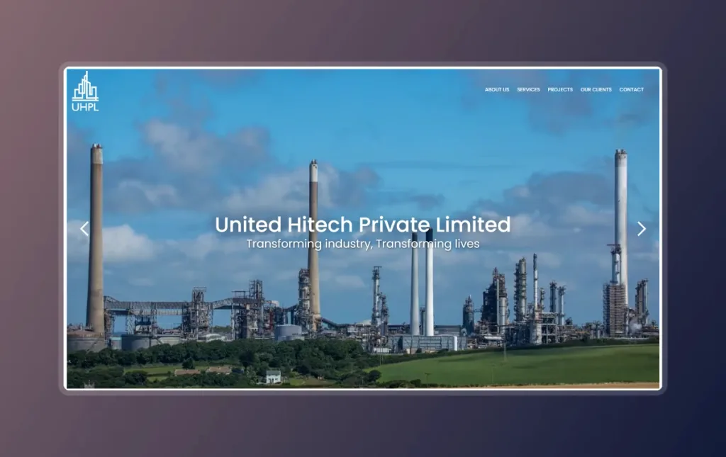 United Hitech Pvt Ltd web development project with modern website design and digital solutions