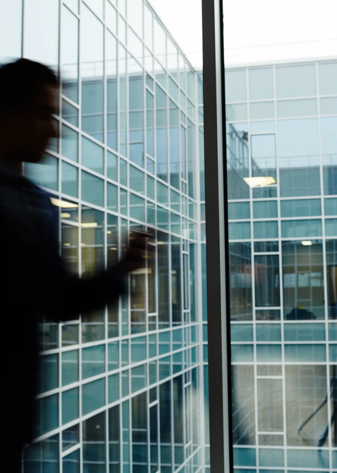 Modern office building interior