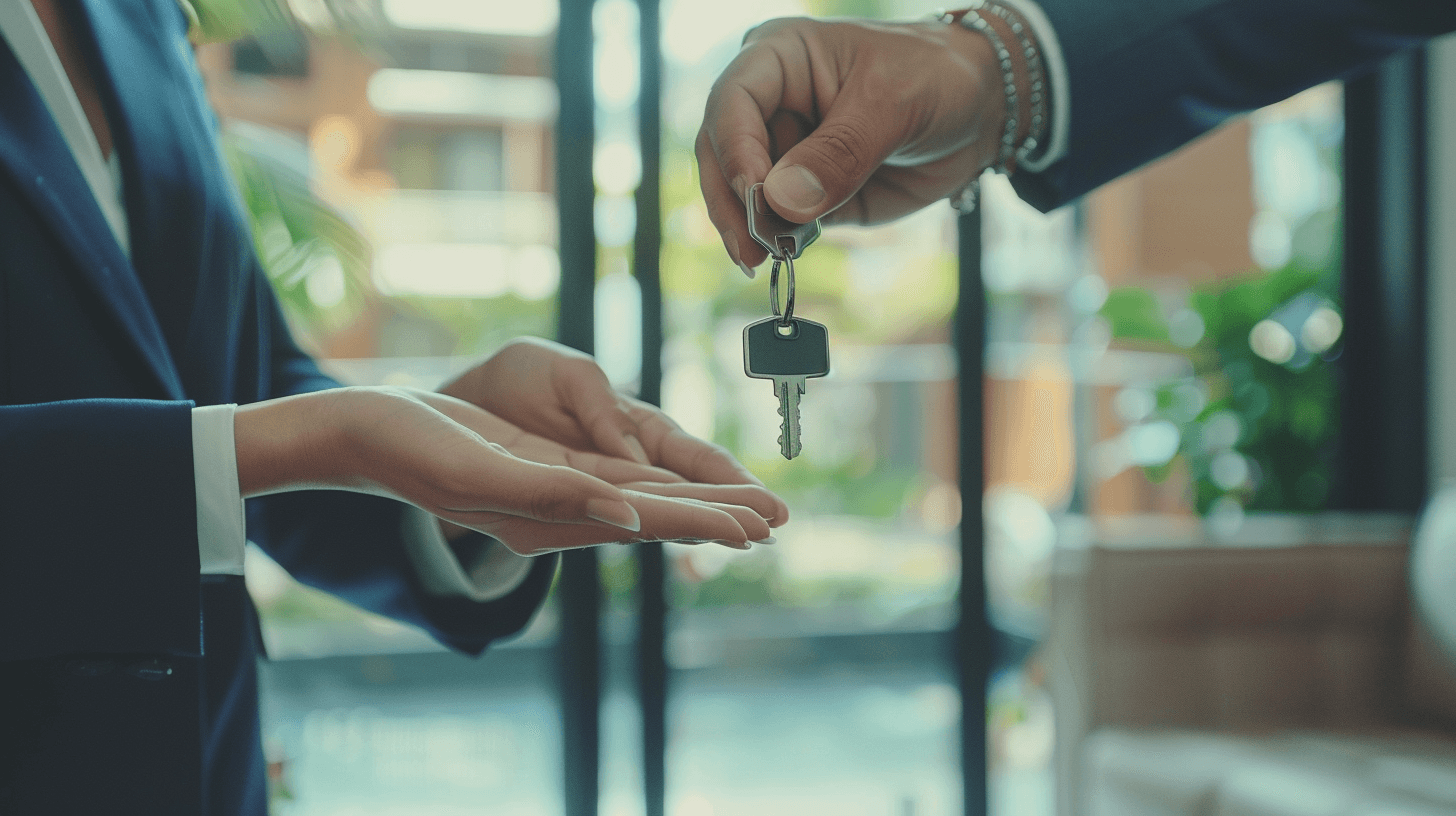 realtor handing over keys