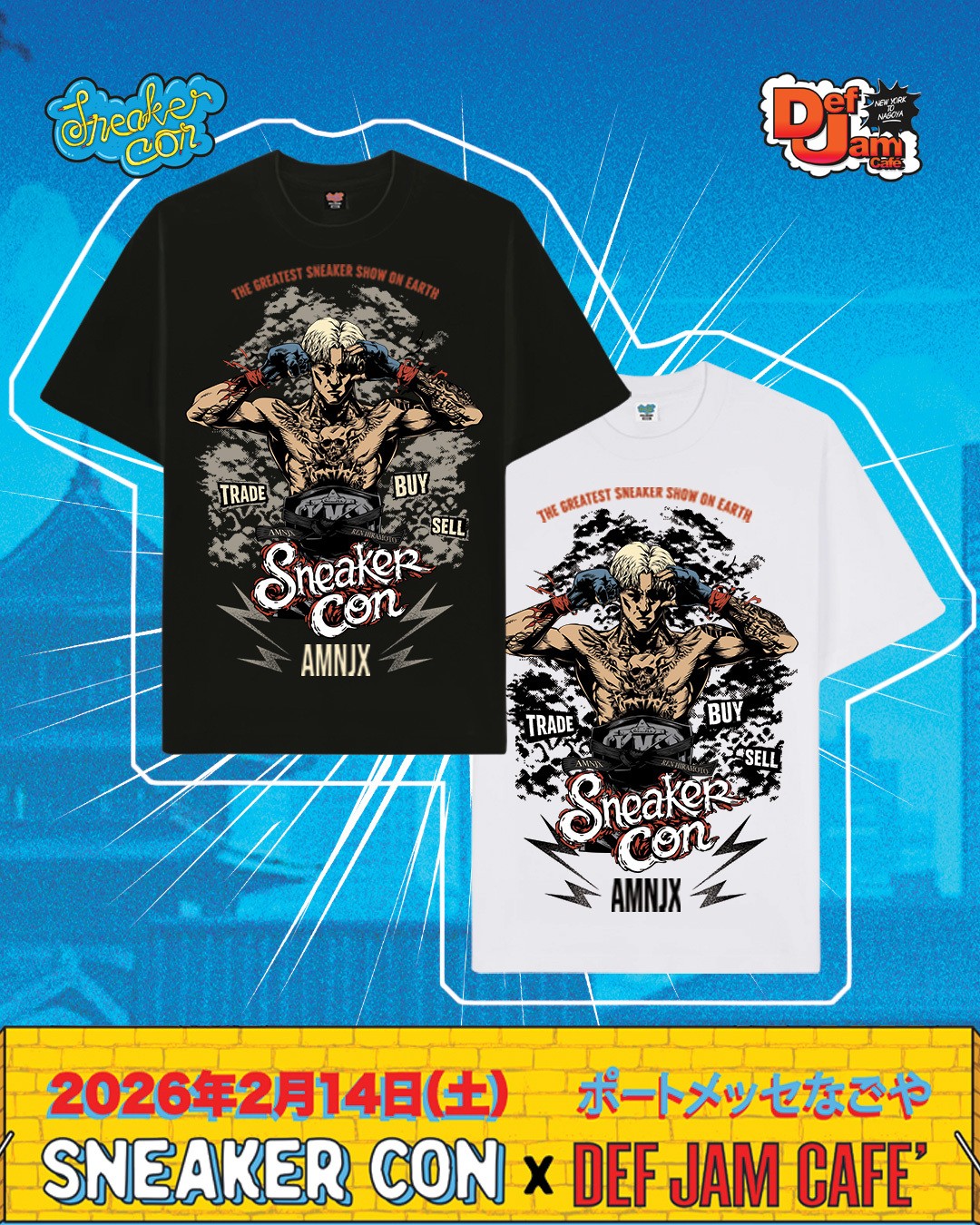 AMNJX × Sneaker Con コラボTシャツ