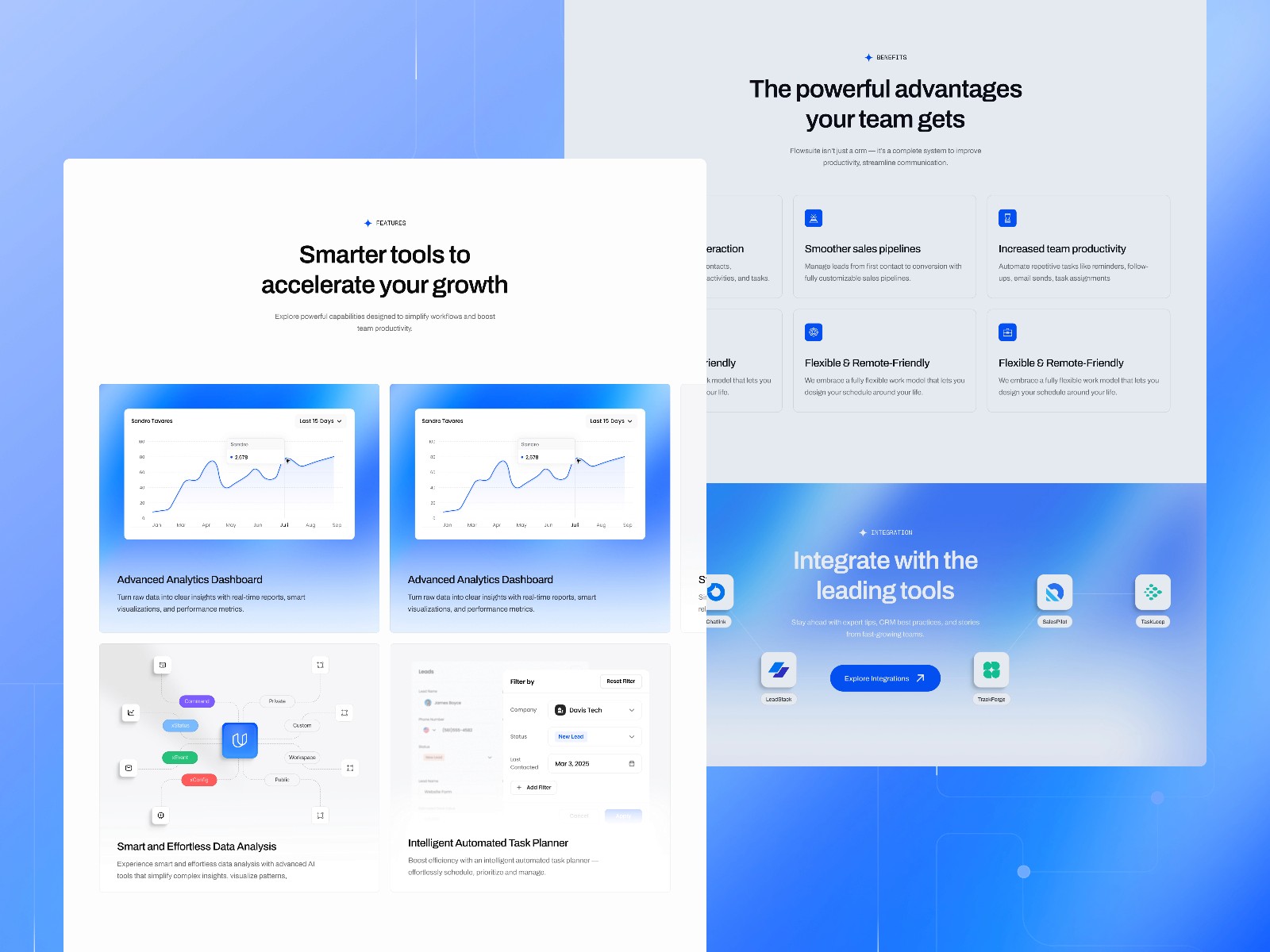 Flowsuite — 极简清爽浅色 SaaS 产品官网设计灵感