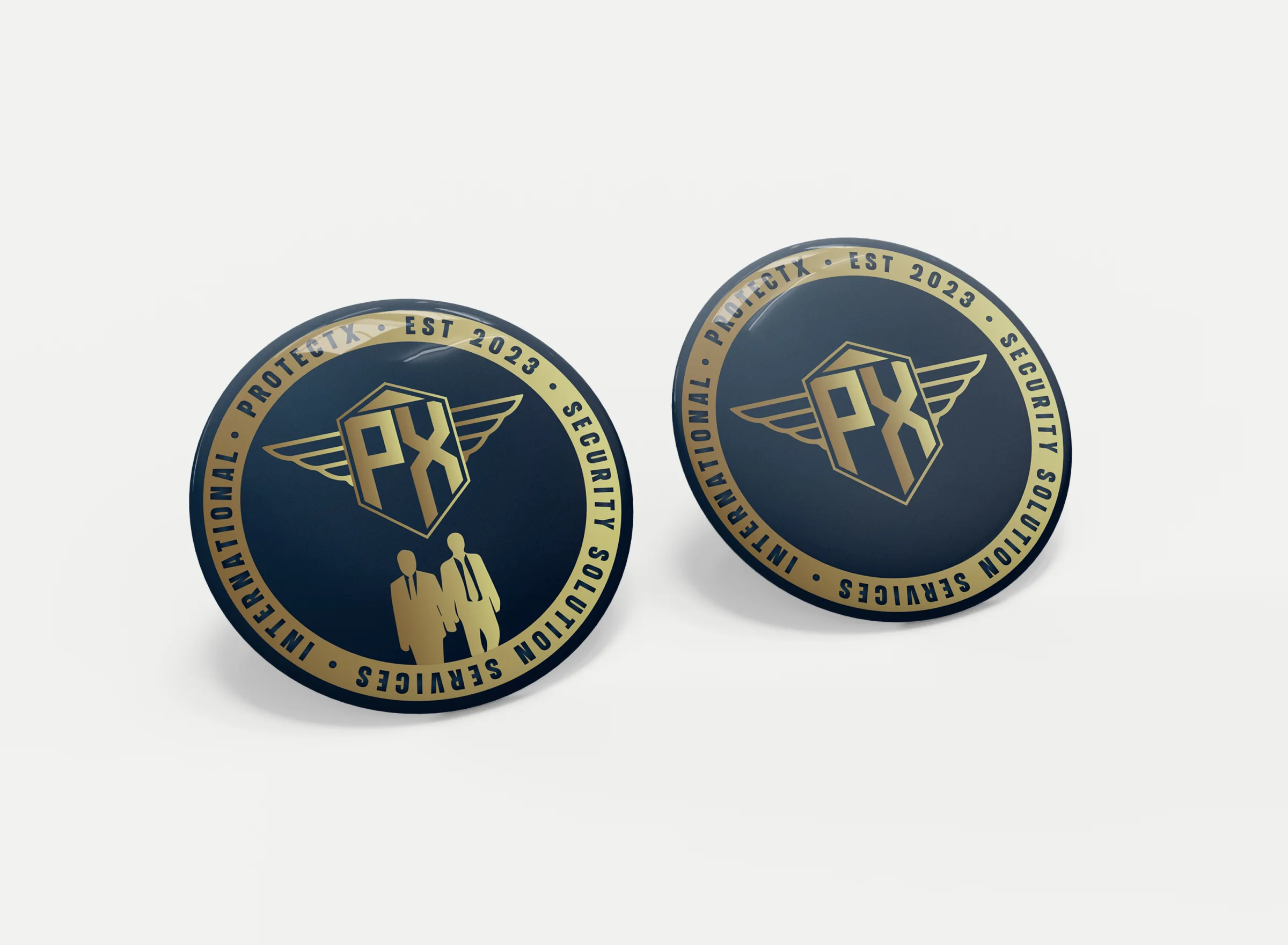 ProtectX, security badge set mockup