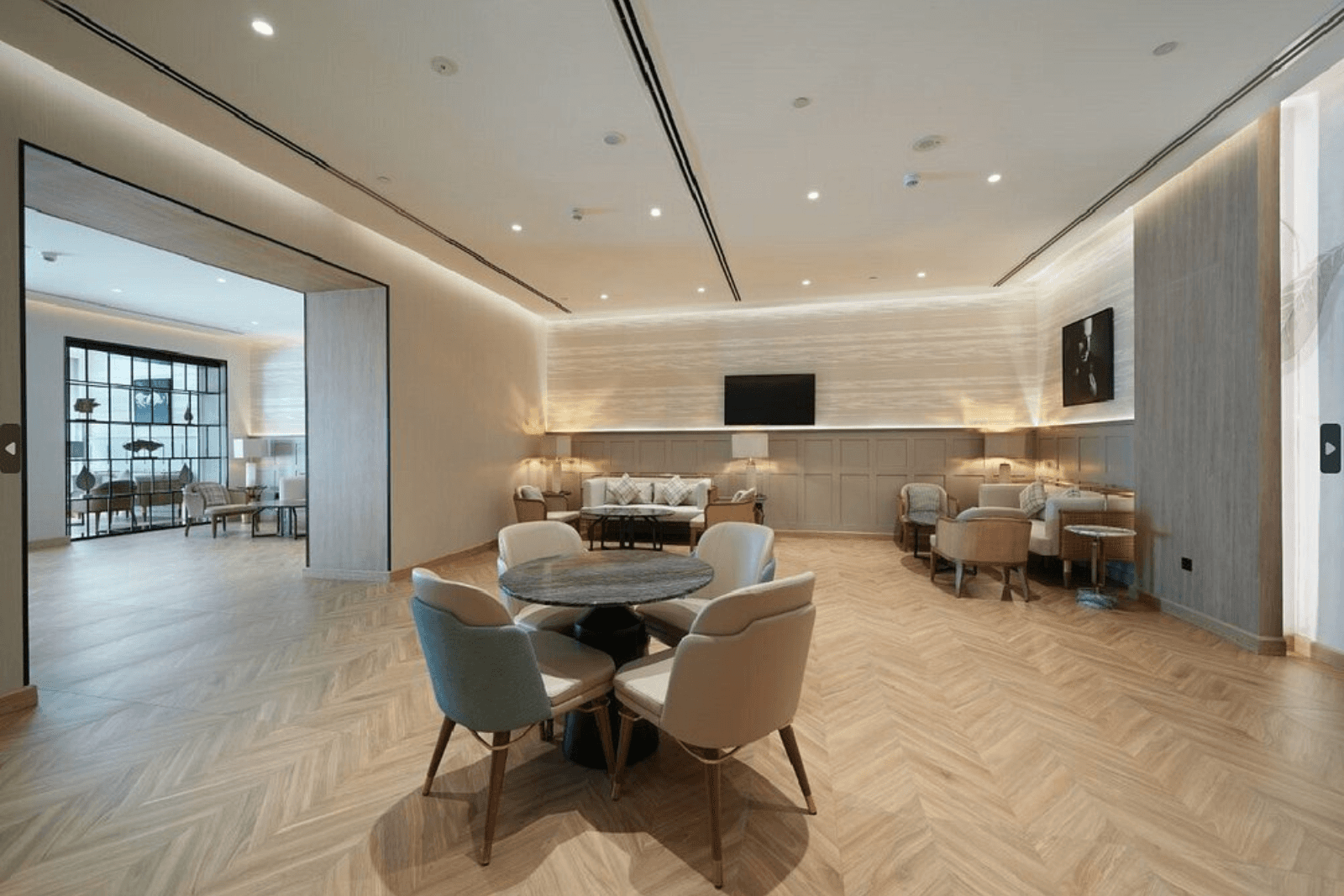 Elegant and minimalist cafe interior at Cloud 9 Cafe.