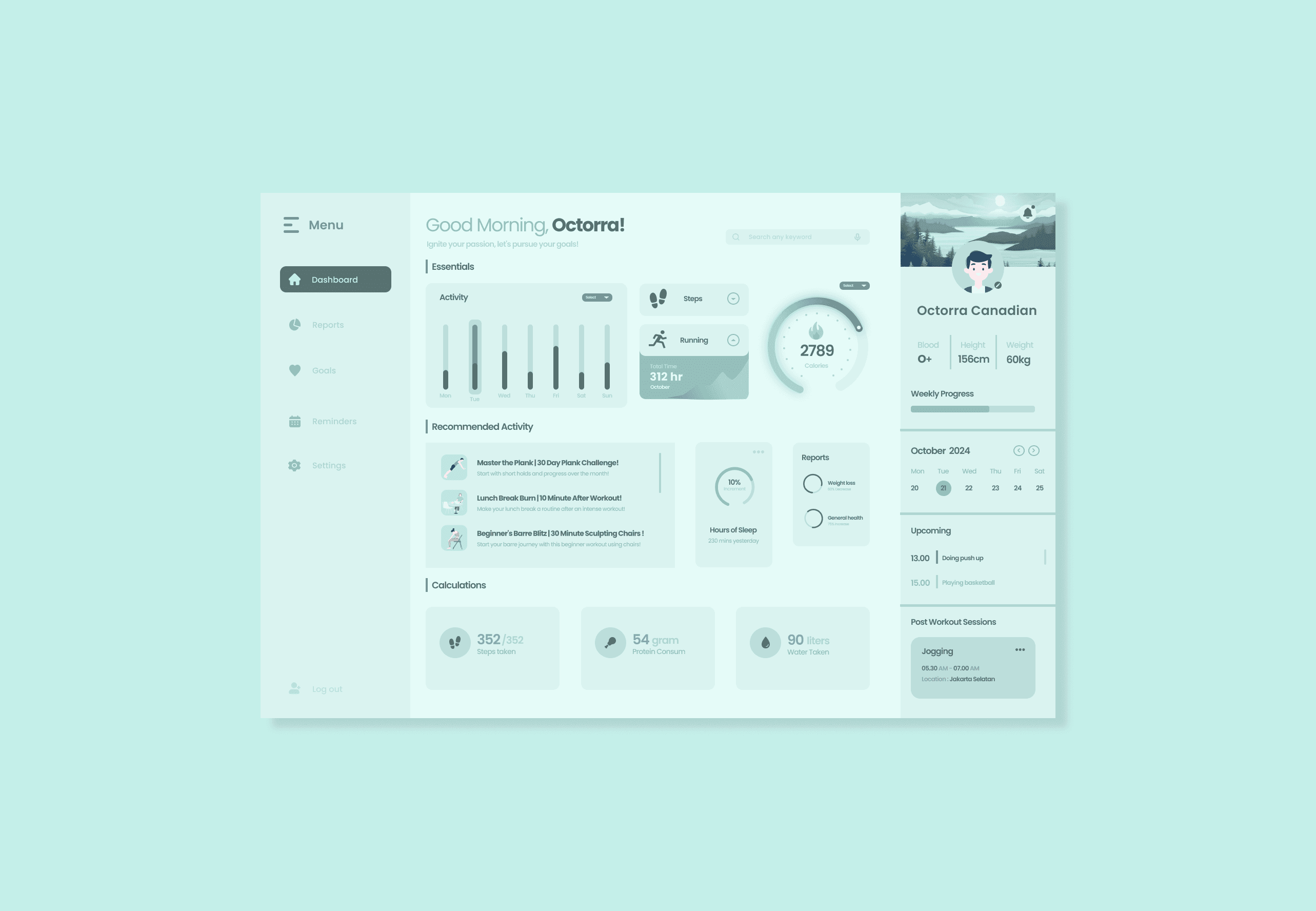 Fitness Tracking Dashboard