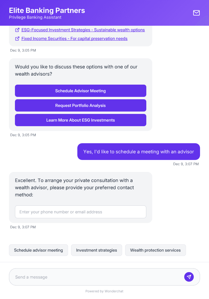 Privilege Banking AI Agent Template for Secure Client Services