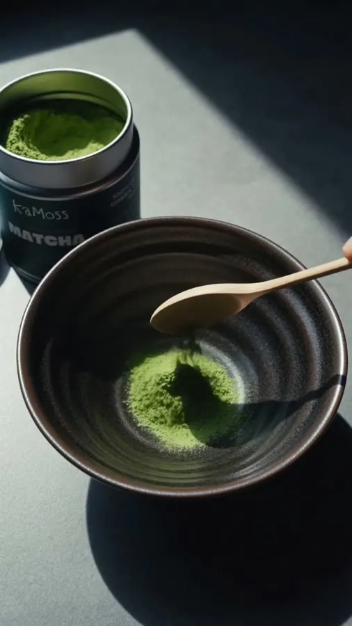 Whisking ceremonial matcha