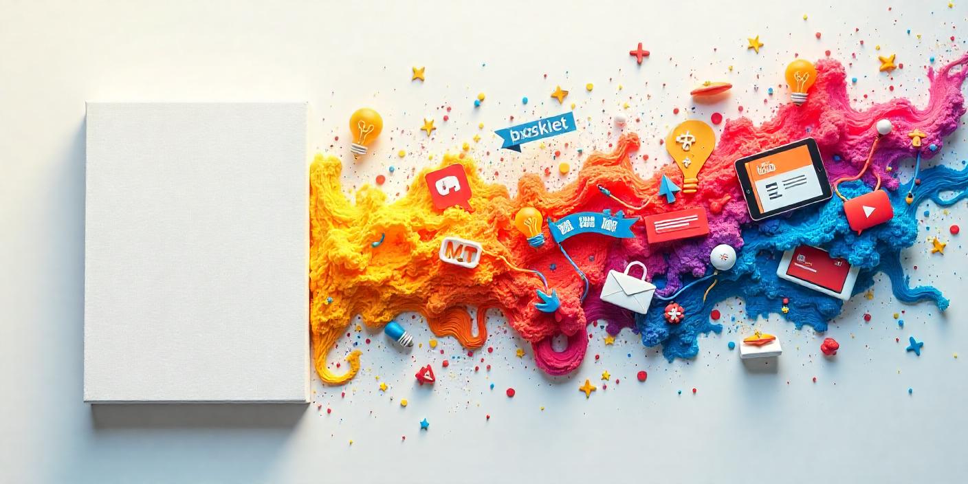 An abstract representation of a brand’s journey from concept to identity. 