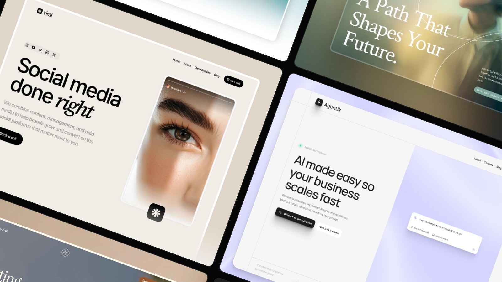 Text on a dark background asks if you're ready to scale your brand with paid ads, with a prominent button below.