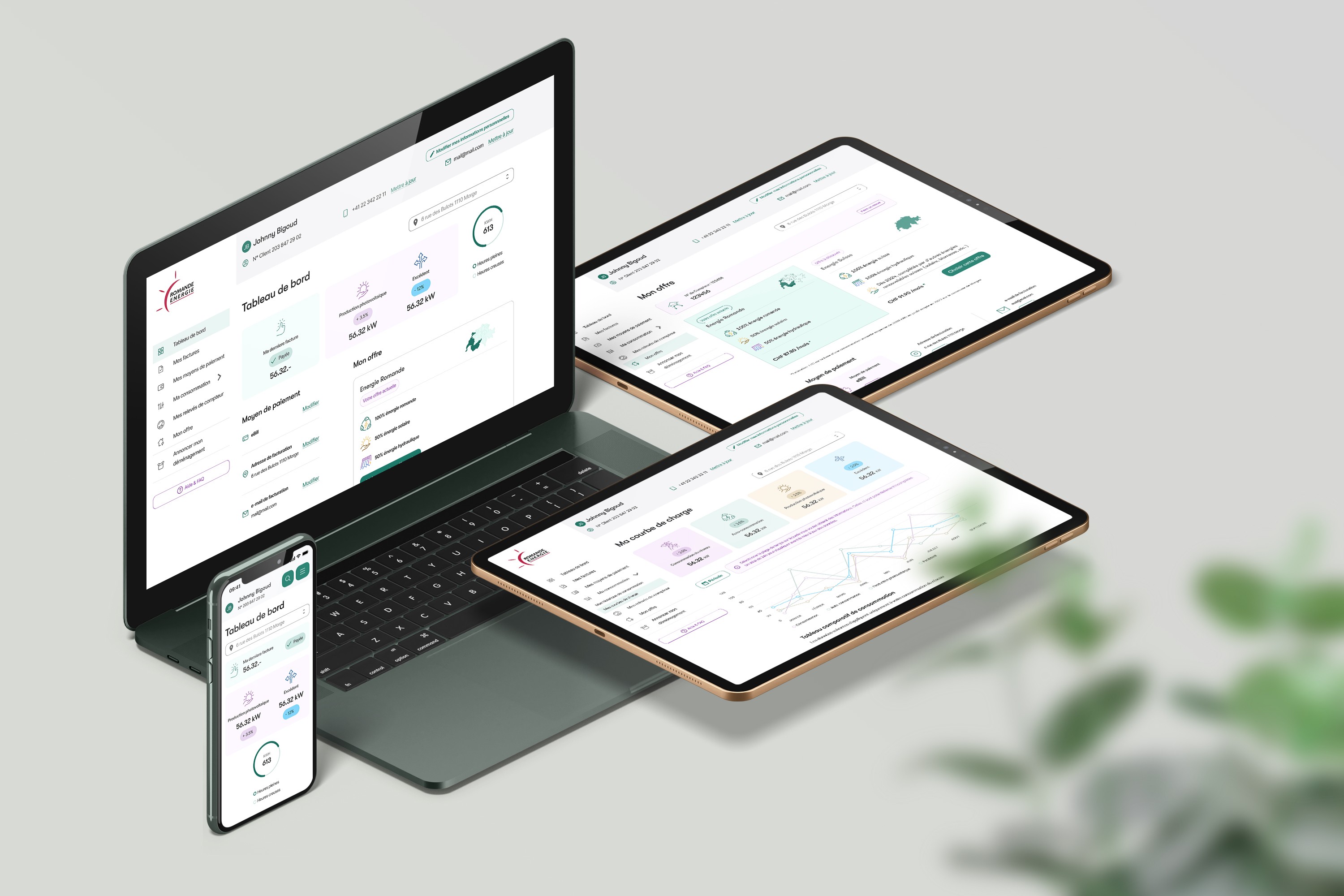 Romande Energie screens app