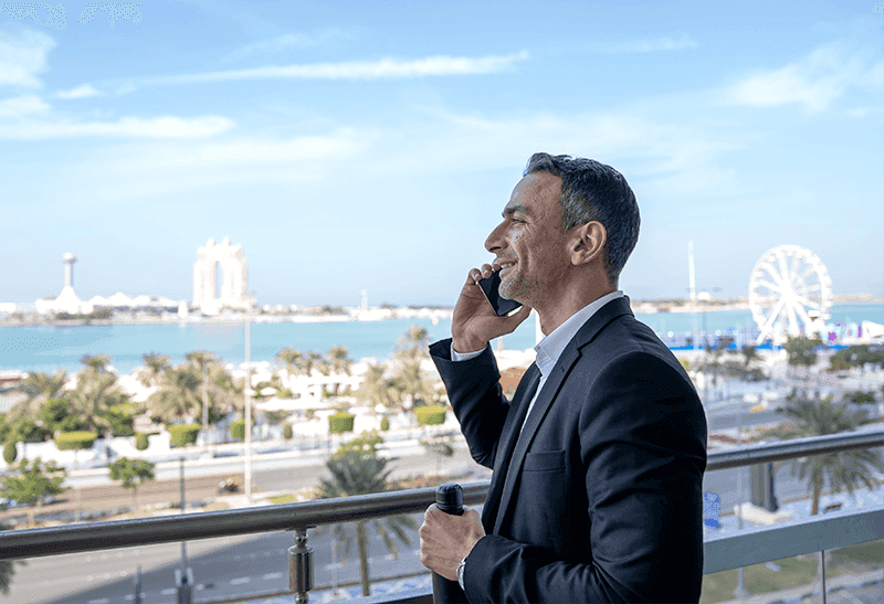 Stunning skyline view of Abu Dhabi. Rent office space Abu Dhabi or use prestigious virtual offices Abu Dhabi.