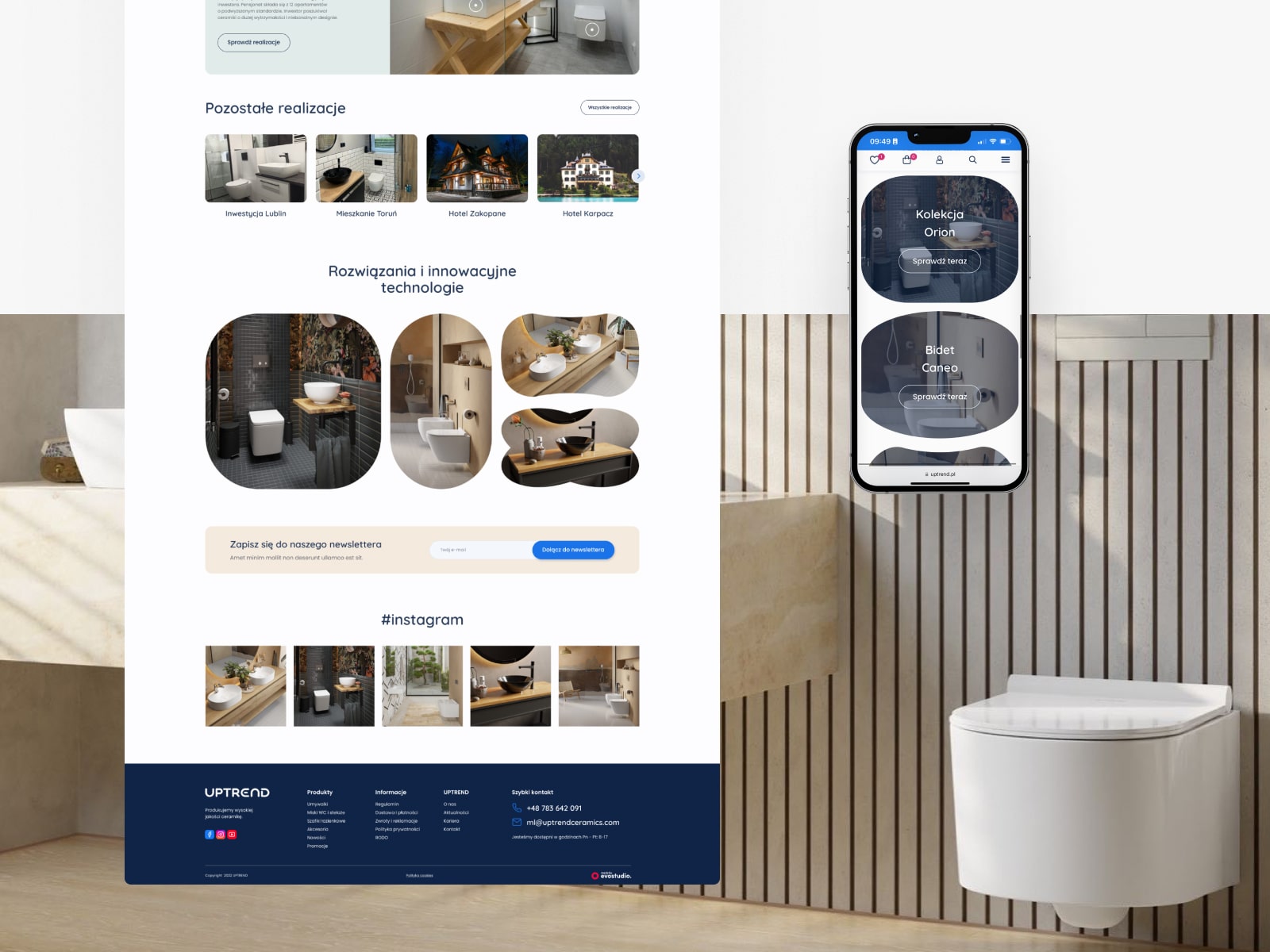 Homepage screen