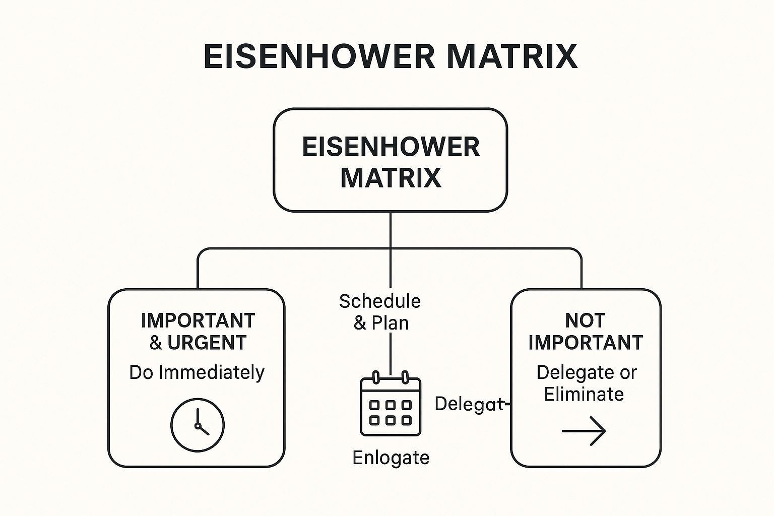 Infographic showing key data about Eisenhower Matrix (Priority Matrix)