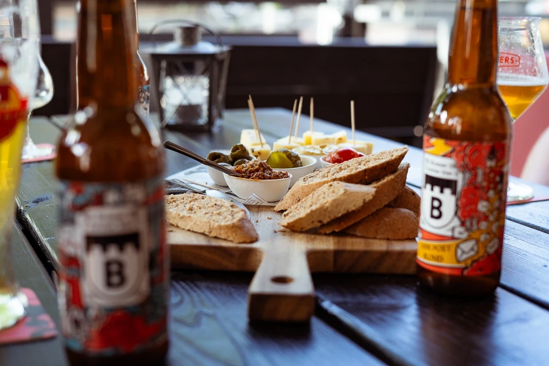 Tapwand bij brouwerij brasser