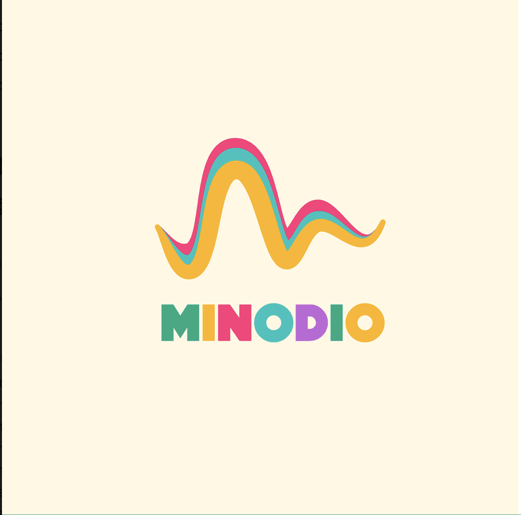 Logo minodio en forme d'onde vocale