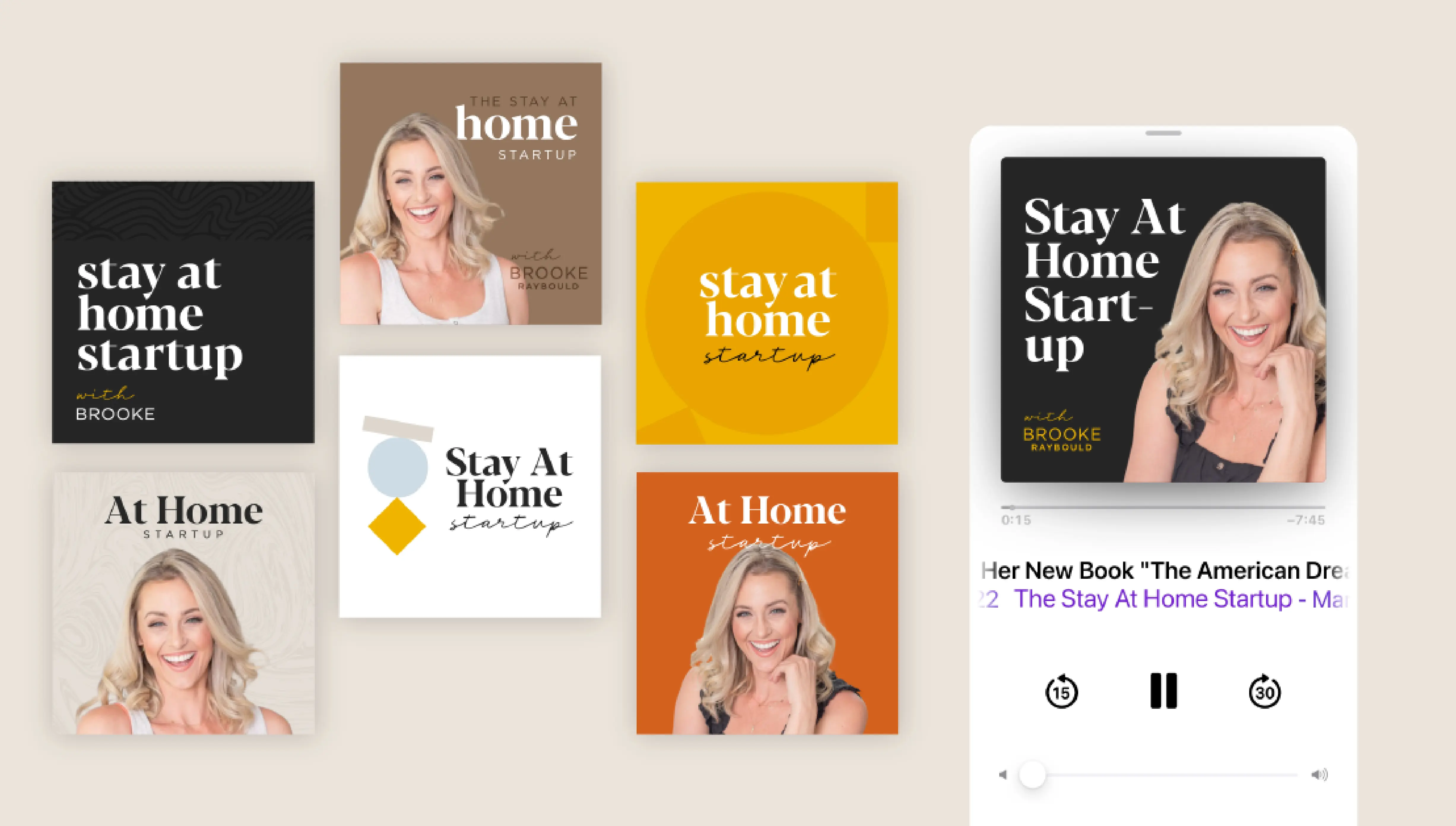 podcast cover designs for brooke