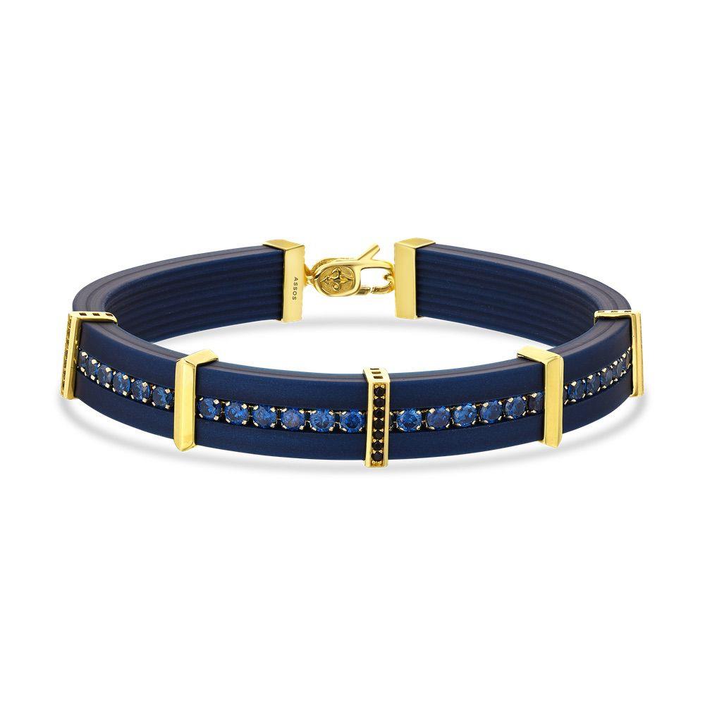 Assos Pırlanta 14 Ayar Altın Şık Tasarım Modern Erkek Bileklik