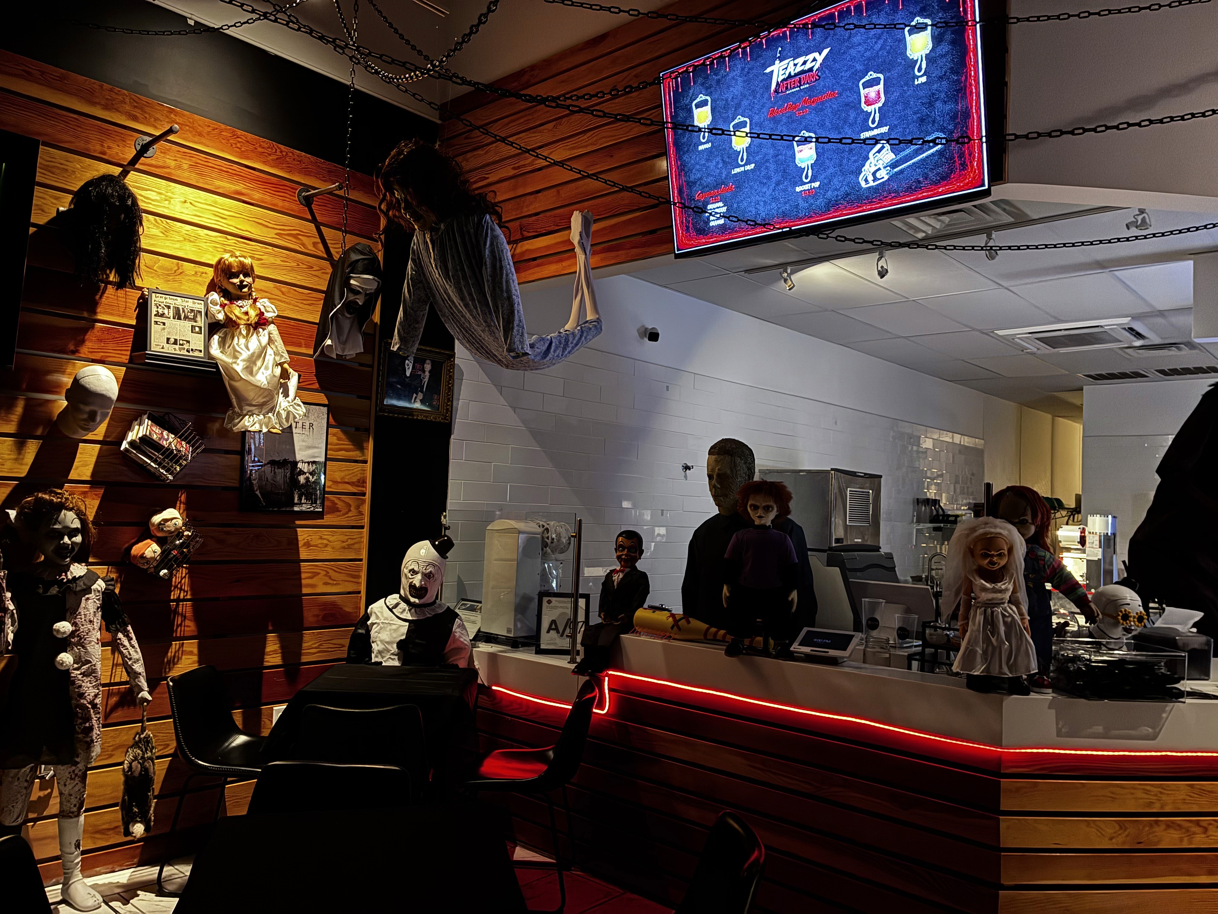 Interior seating at Teazzy Tea & Acai
