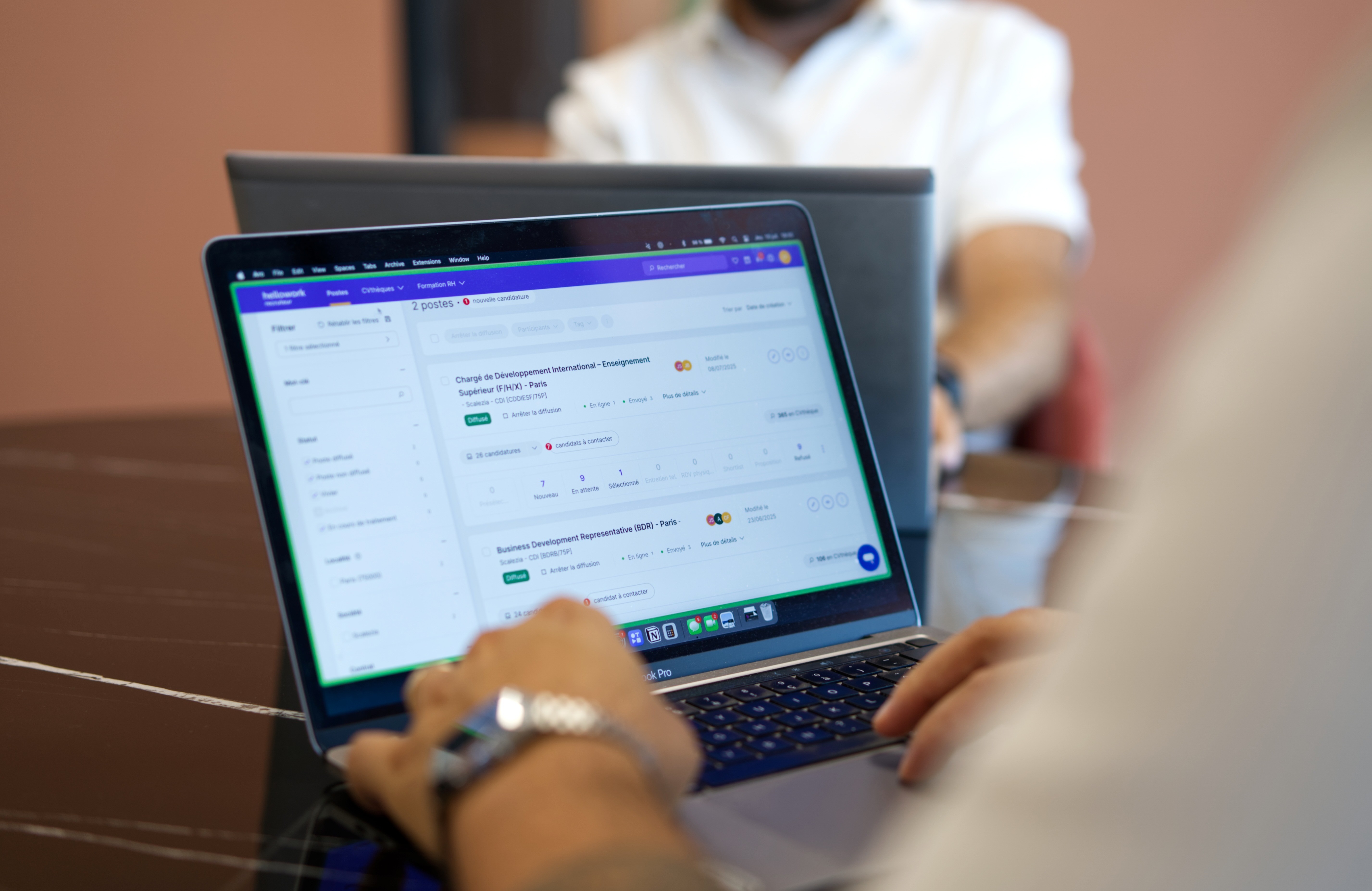 The guy shows off his skills