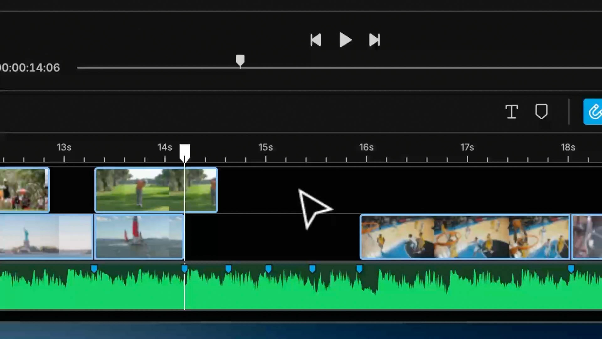 A student presentation video being edited in elevate.io