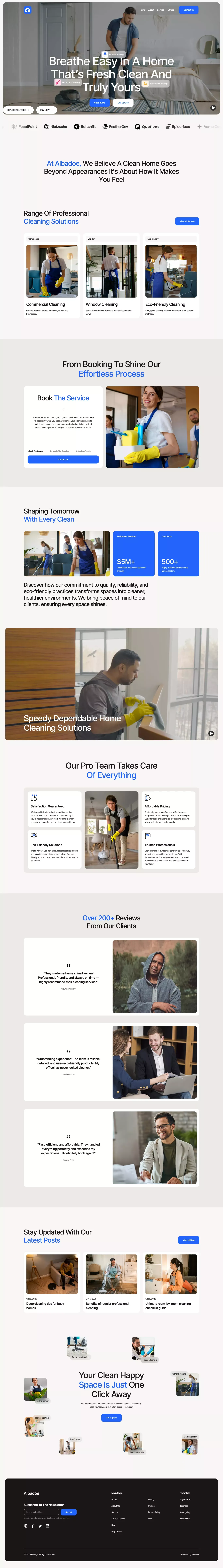 Albadoe - Webflow HTML website template ecommerce page screenshot showcasing Furniture & Interiors design