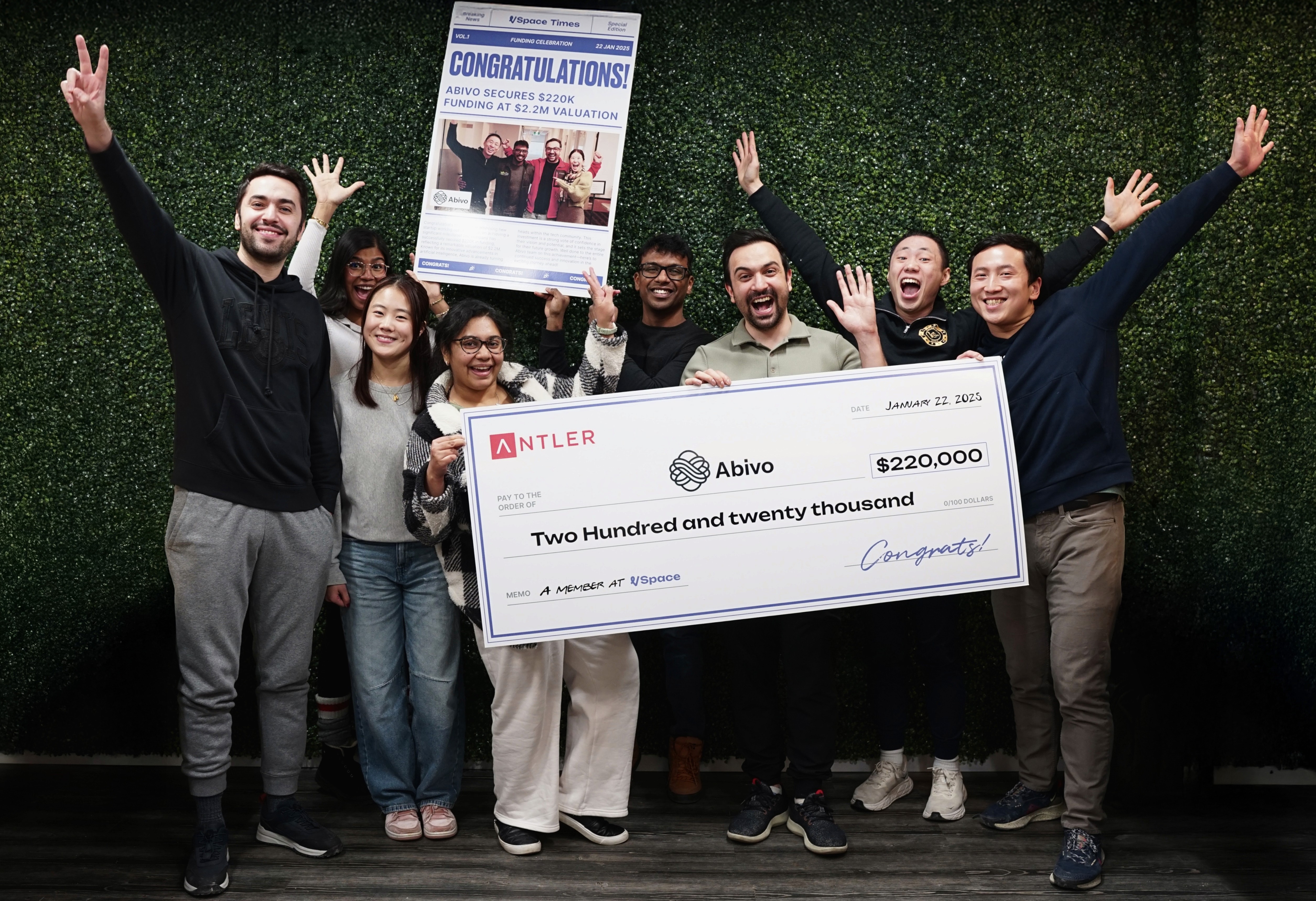 A work team around the desk