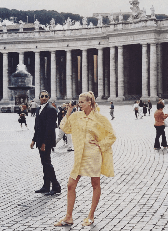 Abstract motion blur of a cyclist at night