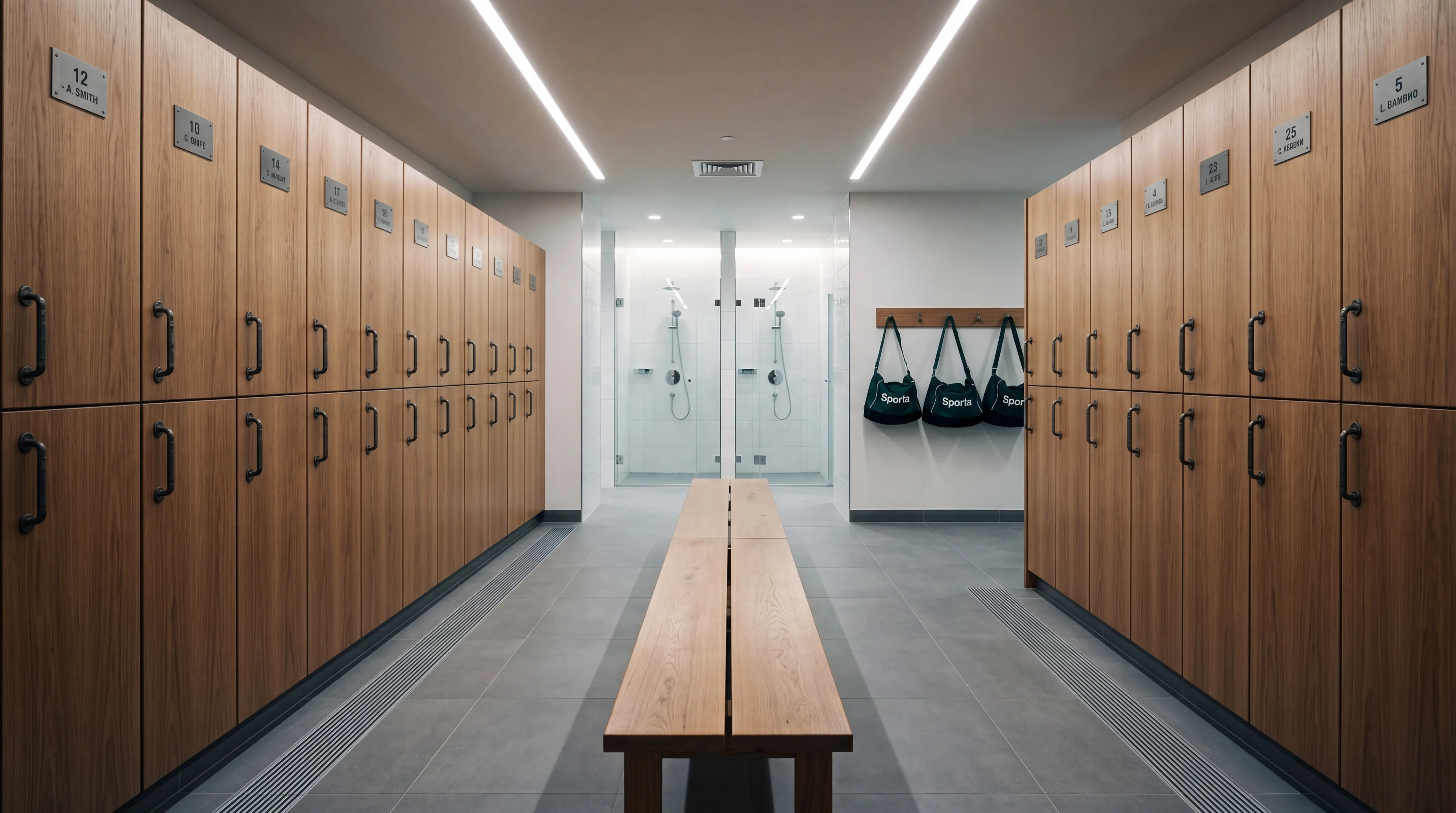 Photo of an sports academy locker room