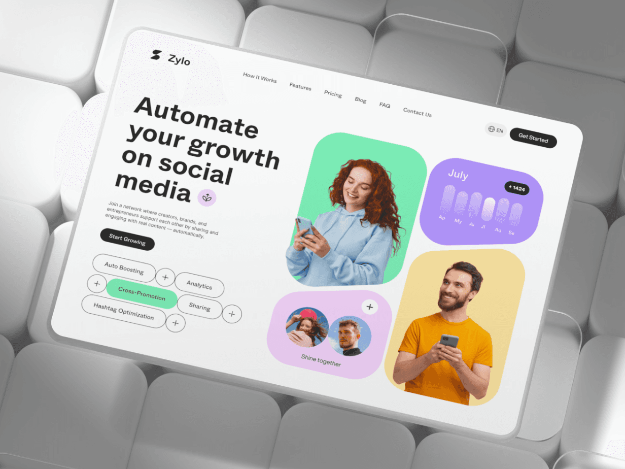 An image showcasing a clean, minimalist, and modern website layout.