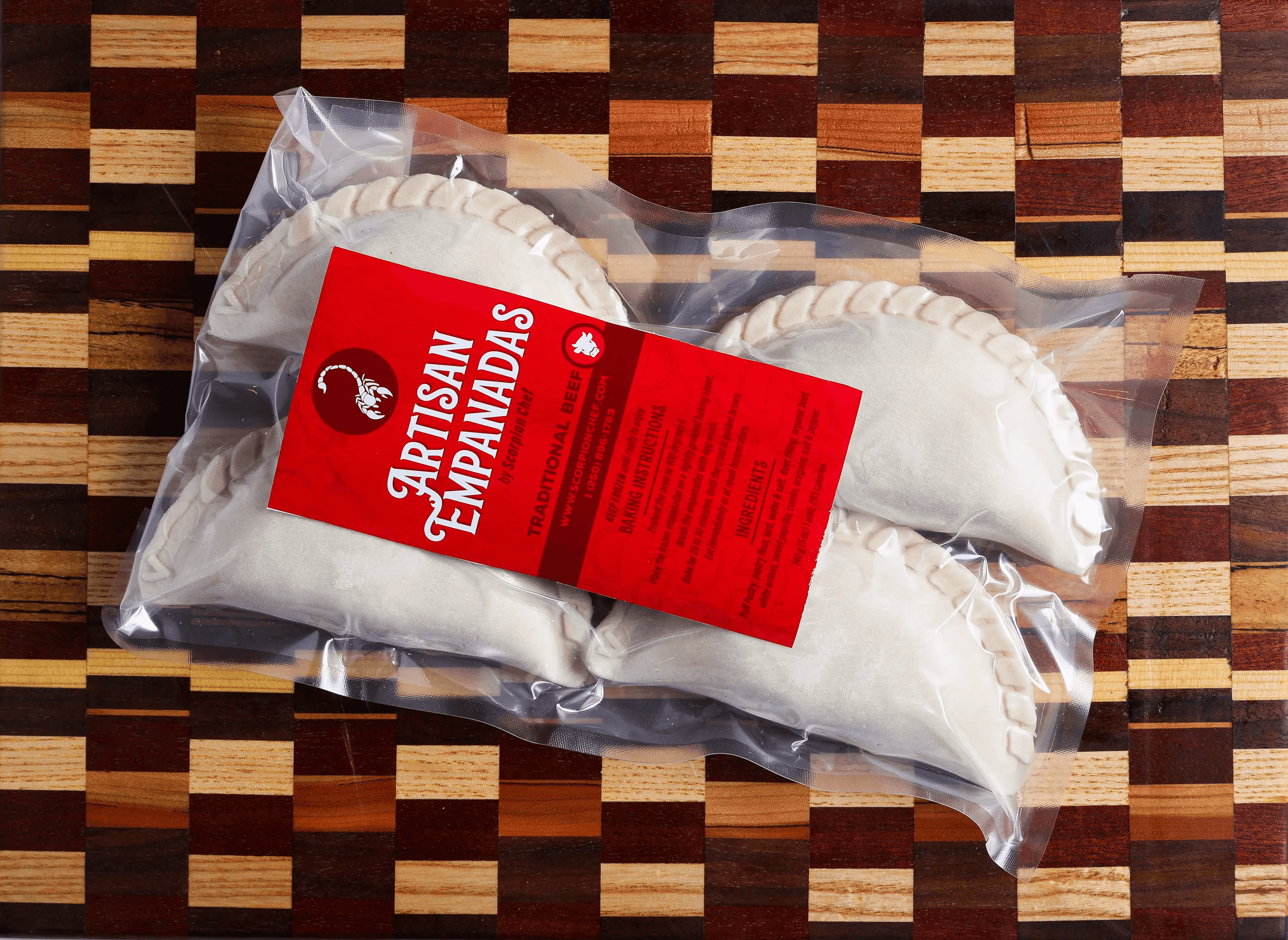 Scorpion Chef frozen traditional beef empanadas order online Vancouver Island