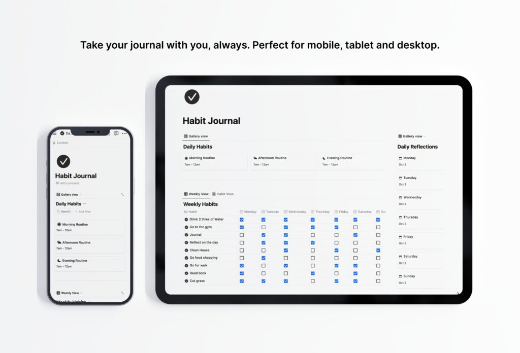 Free Notion Templates Habit Journal