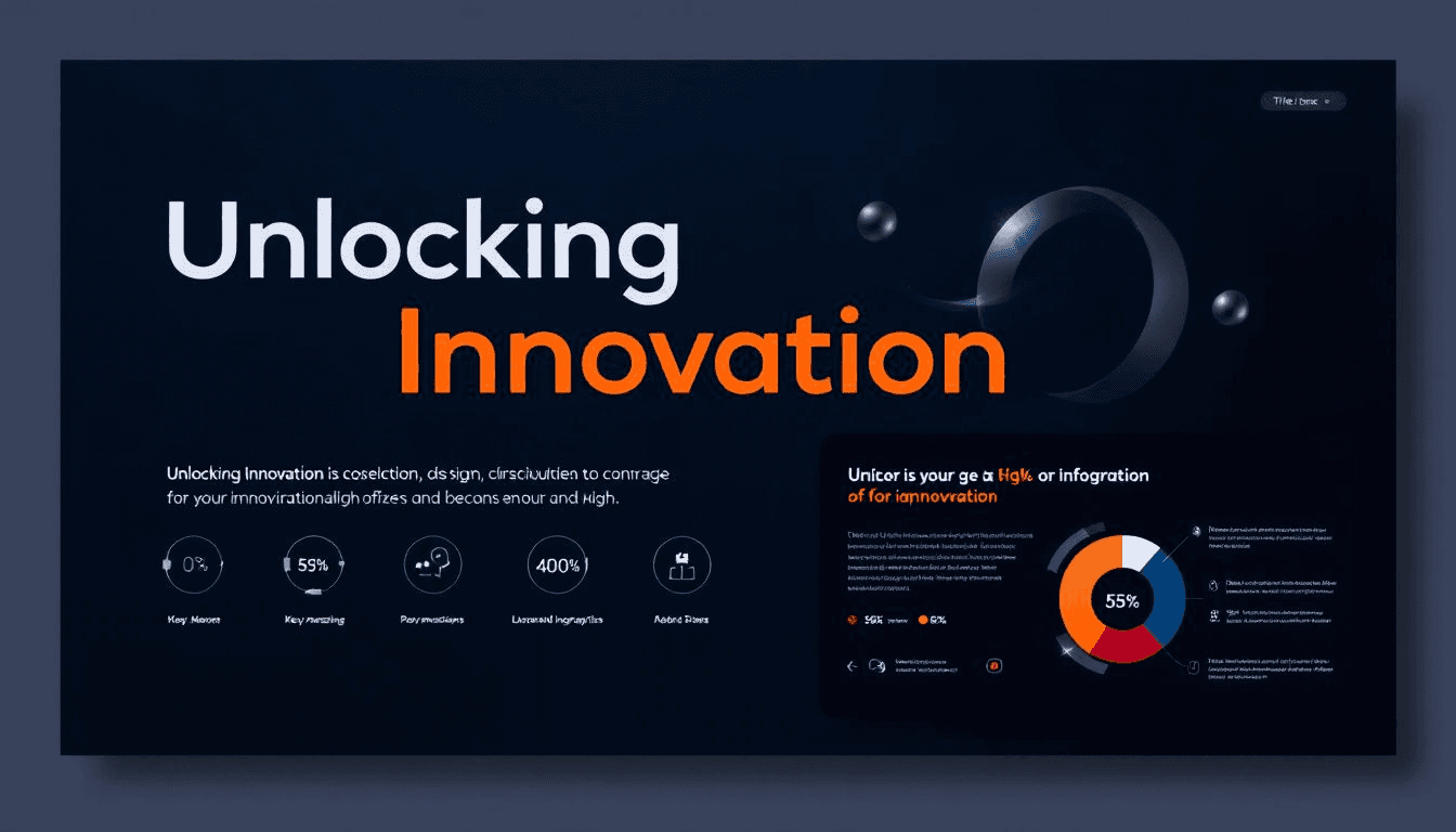 An example of a professional presentation design showcasing key messages.